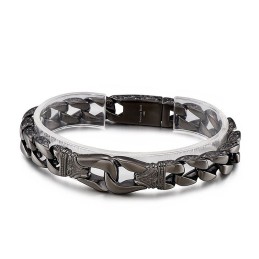 Cool Street Chic Hand Puller Spets Titan Herrarmband Med Tryckknappar