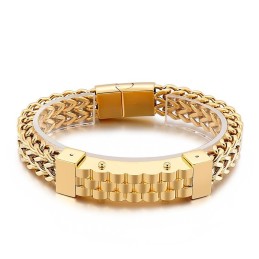 Moderiktigt Hiphop-Inspirerat Titanarmband För Män