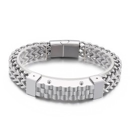 Moderiktigt Hiphop-Inspirerat Titanarmband För Män