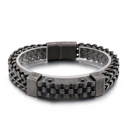 Moderiktigt Hiphop-Inspirerat Titanarmband För Män