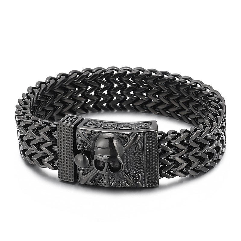 Hiphop-Skallarmband I Titan För Män Hiphop-Skallarmband I Titan För Män