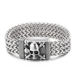 Hiphop-Skallarmband I Titan För Män