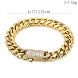 Hiphop-Stil Nitad Titanarmband För Män