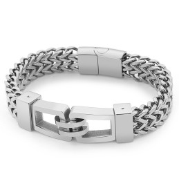 Rock And Roll Hiphop Handavdragare 21,5 Cm Titanarmband För Män