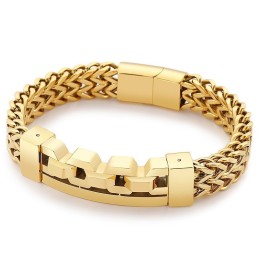 Moderiktigt Fyrkantigt Ihåligt Titanarmband För Män