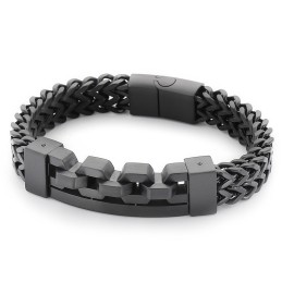 Moderiktigt Fyrkantigt Ihåligt Titanarmband För Män
