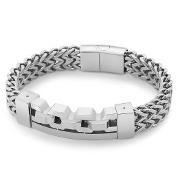 Moderiktigt Fyrkantigt Ihåligt Titanarmband För Män