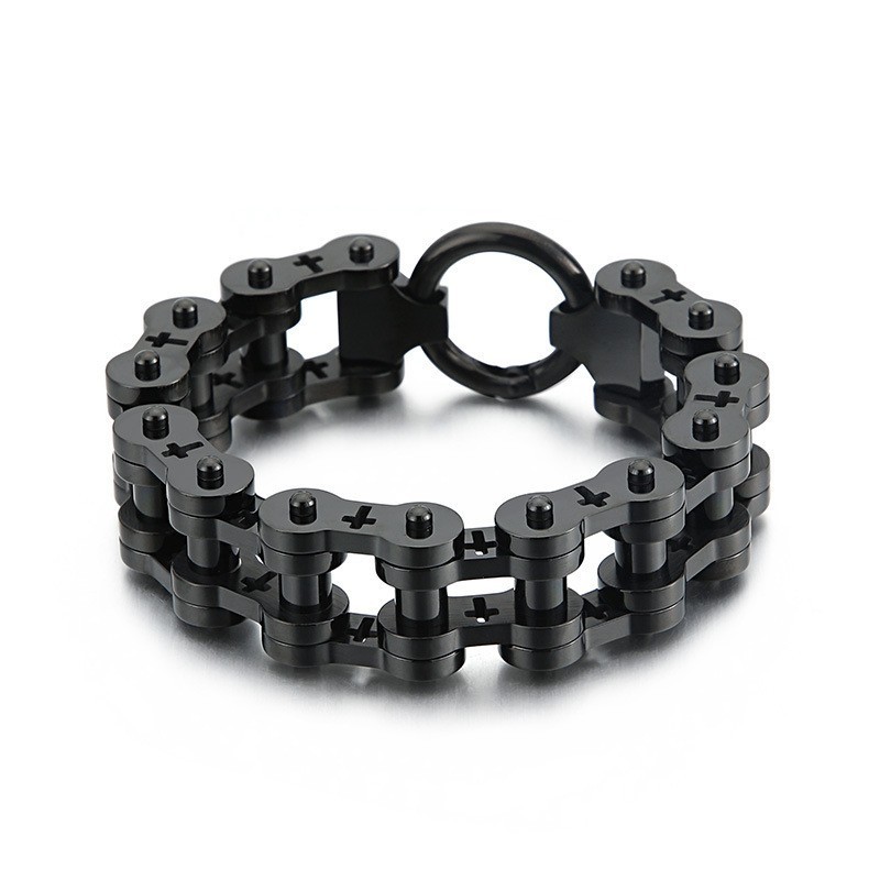 Rock Hip Hop Hollow Cross Titan Herrcykelarmband Rock Hip Hop Hollow Cross Titan Herrcykelarmband
