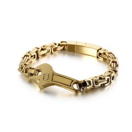 Coolt Titanarmband Med Böjd Platta Och Skiftnyckel För Män