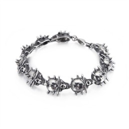 Överdrivet Chic Circle Skull Titanarmband För Herr