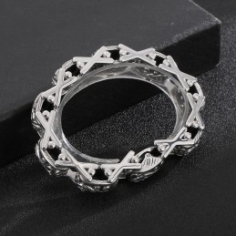 Coolt Blommigt X-Format Ihåligt Titanarmband För Män
