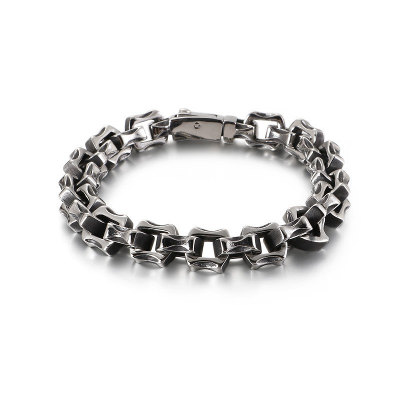 Oregelbundet Fyrkantigt Titanarmband För Män Oregelbundet Fyrkantigt Titanarmband För Män