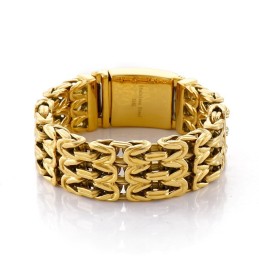 V-Format Ihåligt Titanarmband För Män