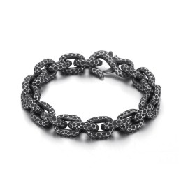 Moderiktigt Prickigt Titanarmband För Män