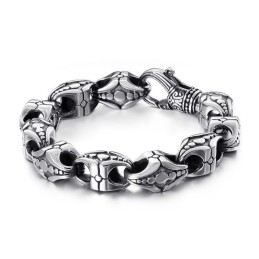 Coolt Korsblommigt Öppet Titanarmband För Män
