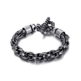 Coolt Moderiktigt Titanarmband Med Dödskallelås För Män