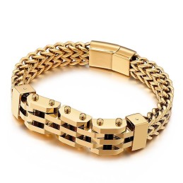 Dubbelskiktad Dubbelradig Titanarmband För Män