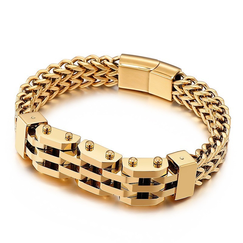 Dubbelskiktad Dubbelradig Titanarmband För Män Dubbelskiktad Dubbelradig Titanarmband För Män