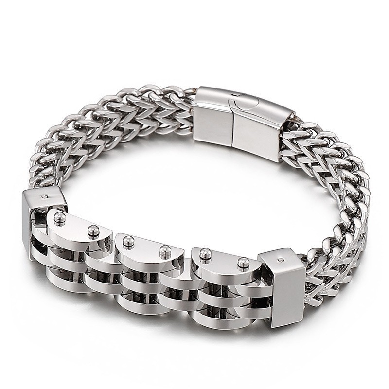 Dubbelskiktad Dubbelradig Titanarmband För Män Dubbelskiktad Dubbelradig Titanarmband För Män