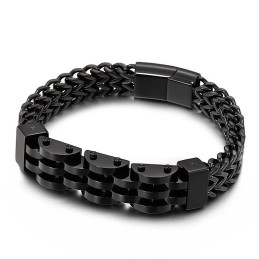 Dubbelskiktad Dubbelradig Titanarmband För Män