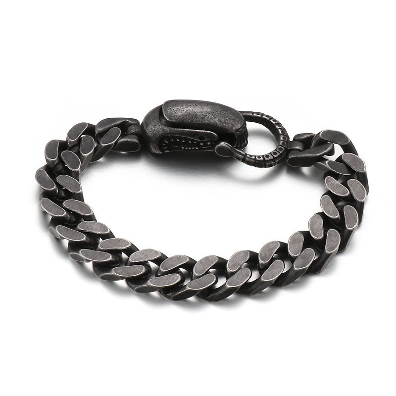 Elegant Kubanskt Titanarmband För Män Elegant Kubanskt Titanarmband För Män