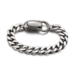 Elegant Kubanskt Titanarmband För Män