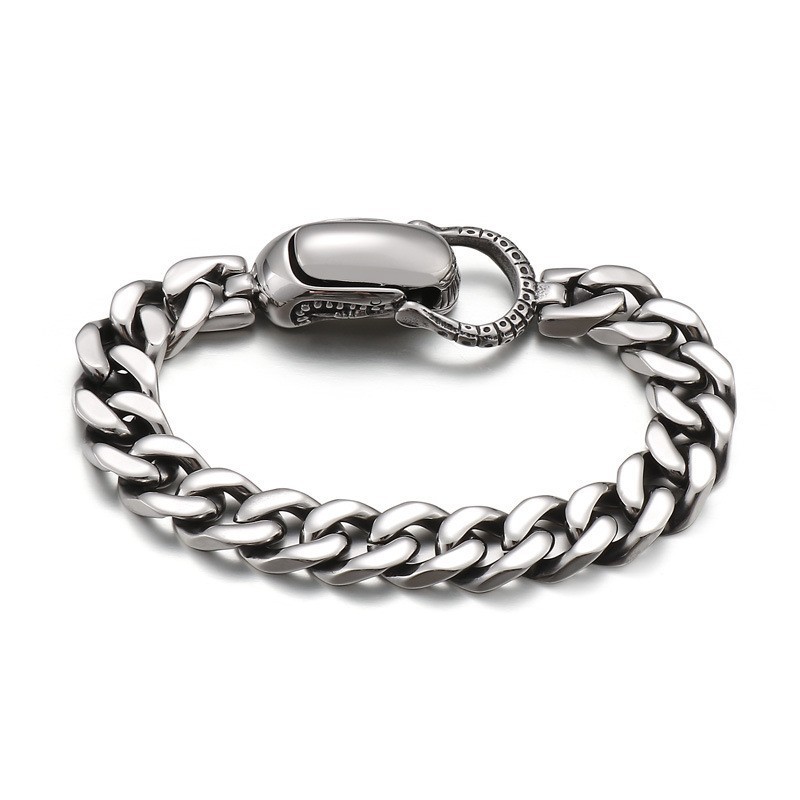 Elegant Kubanskt Titanarmband För Män Elegant Kubanskt Titanarmband För Män