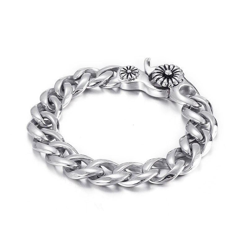 Populärt Elegant Snigelspänne I Titanarmband För Män Populärt Elegant Snigelspänne I Titanarmband För Män