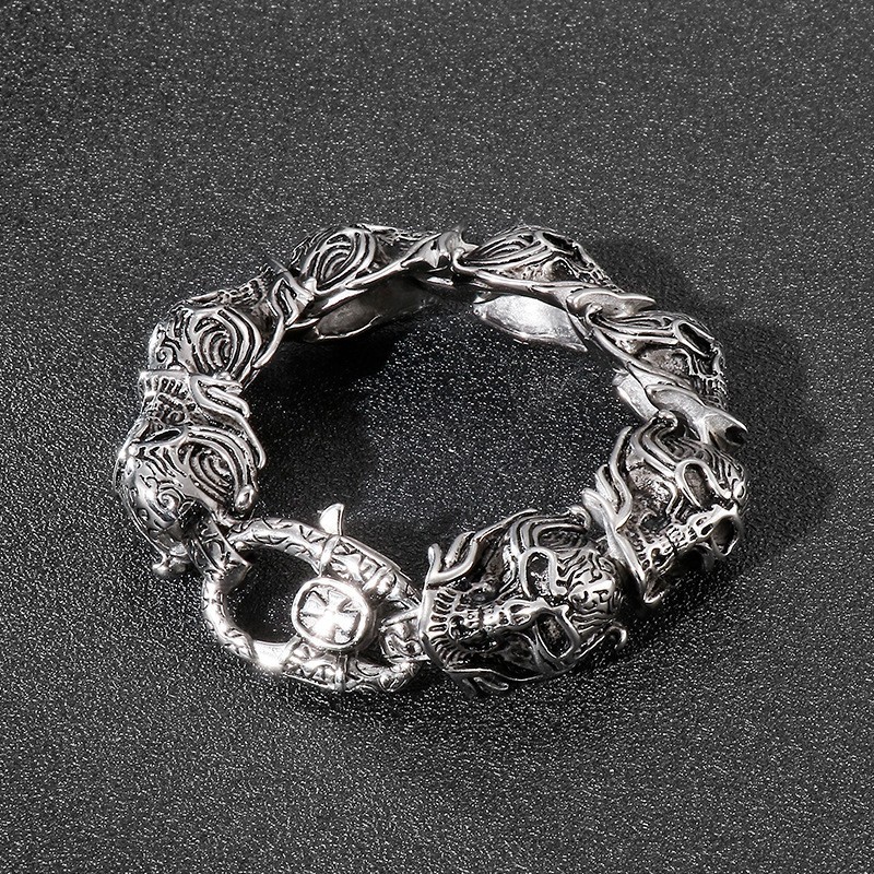 Coolt Skull-Armband I Titan För Män Coolt Skull-Armband I Titan För Män
