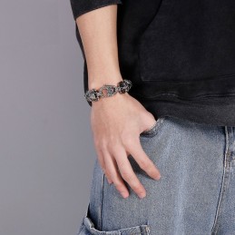 Coolt Skull-Armband I Titan För Män