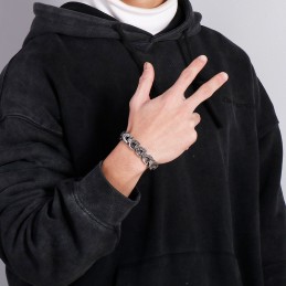 Coolt Och Elegant Titanarmband I Drakbensstil För Män