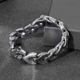 Coolt Och Elegant Titanarmband I Drakbensstil För Män