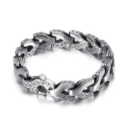 Coolt Och Elegant Titanarmband I Drakbensstil För Män