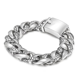 Populärt Titanarmband Med Ormmönster För Män