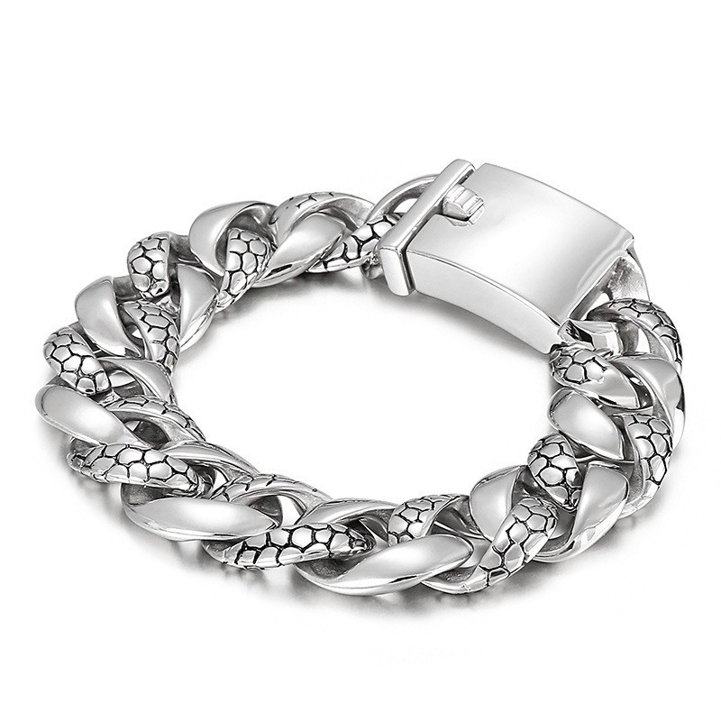 Populärt Titanarmband Med Ormmönster För Män Populärt Titanarmband Med Ormmönster För Män