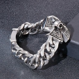 Coolt Armband Med Kors Och Dödskalle För Män
