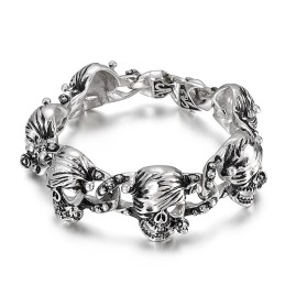 Populärt Titanarmband Med Svart Dödskalle För Män