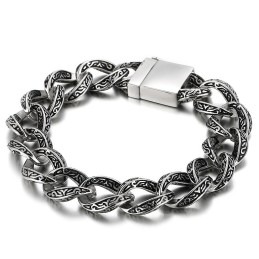Alfabet Cool Chic Titanarmband För Herrar
