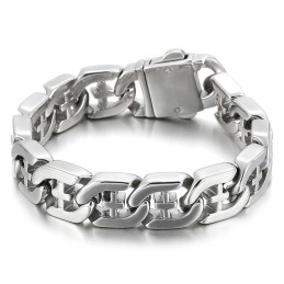 Cross Hollow Chic Style Titanarmband För Herr