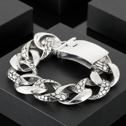 Street Style Coolt Herrarmband I Titan Med Ormmotiv