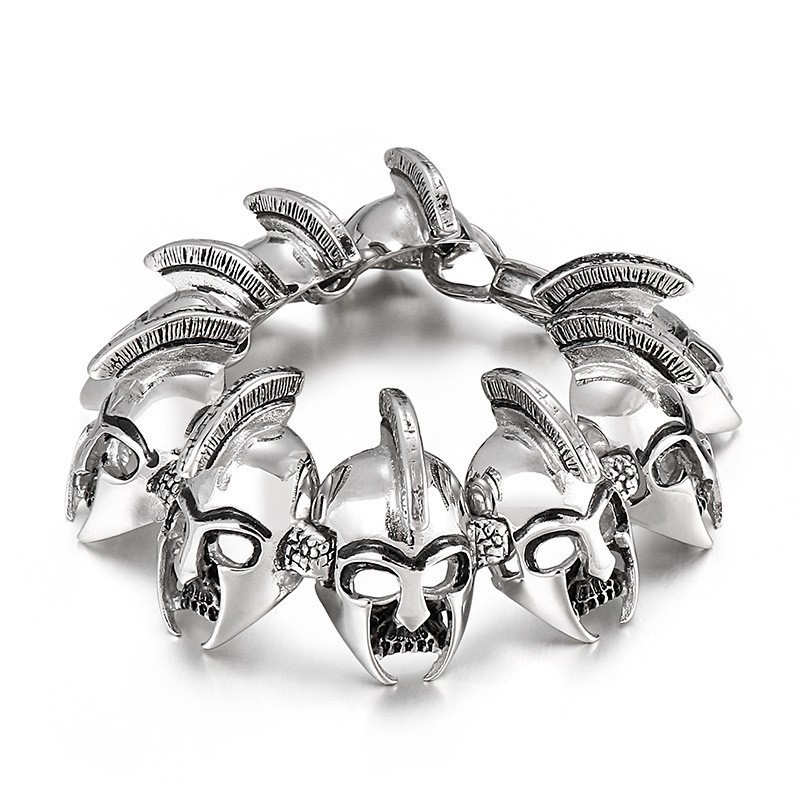 Coolt Titanarmband Med Generalkrigarhuvud För Män Coolt Titanarmband Med Generalkrigarhuvud För Män