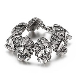 Coolt Titanarmband Med Generalkrigarhuvud För Män