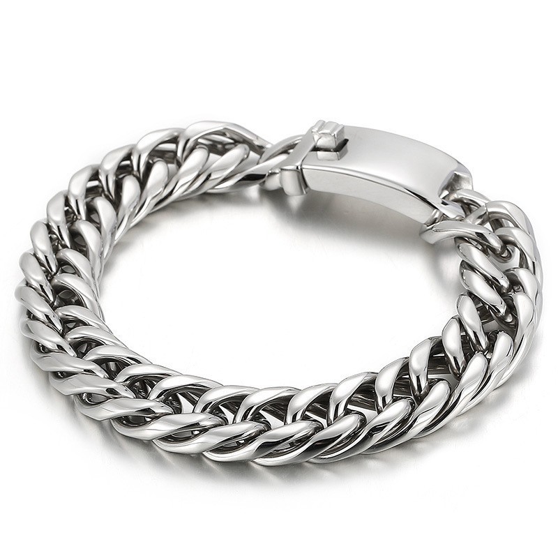 Gatumode Coolt Enfärgat Titanarmband För Män Gatumode Coolt Enfärgat Titanarmband För Män