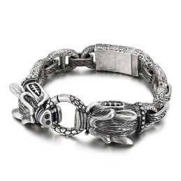 Elegant Armband I Titan Med Vildsvinsmotiv För Män