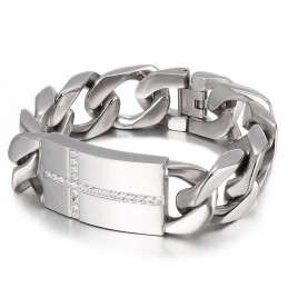 Tide Herrarmband I Titan Med Kors