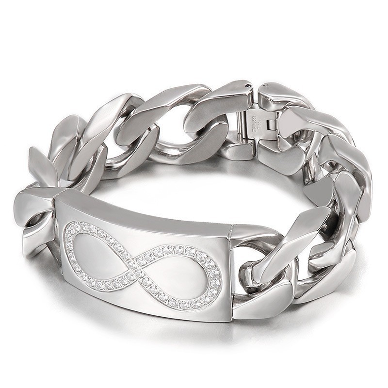 Elegant Stil Med 8 Ord Och Diamanter I Titan För Män Elegant Stil Med 8 Ord Och Diamanter I Titan För Män