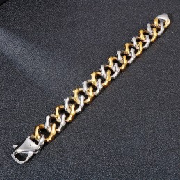 Herrarmband I Guld Med Fyrsidig Slipning, Smycken
