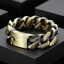 Moderiktigt Bländande Armband Brons Titanarmband