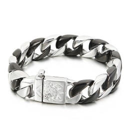 Svart Titanarmband För Män