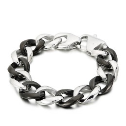 Svart Titanarmband För Män